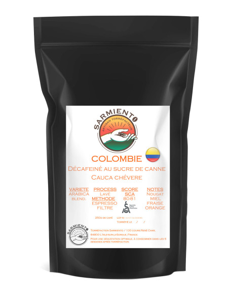 COLOMBIE CAUCA, Decafeiné, Chévere
