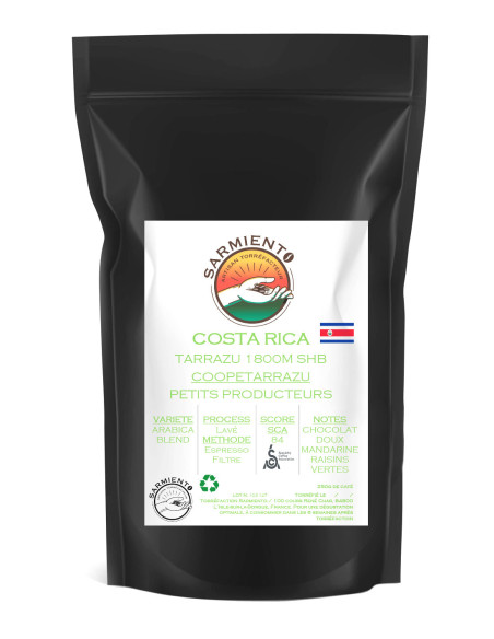 COSTA RICA, TARRAZU - Coopetarrazu Petits Productuers 1800m SHB