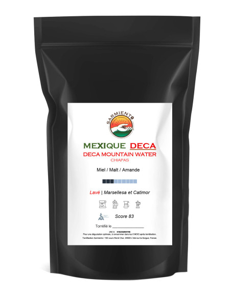 MEXIQUE Decafeiné. Chiapas Deca Mountain Water